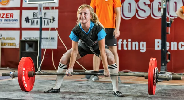 A Copa do Mundo de 2014 powerlifting AWPC em Moscou . — Fotografia de Stock