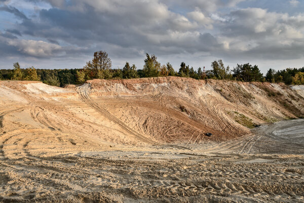 Sand quarry in the early autumn.