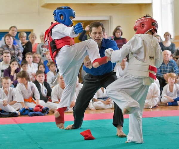 Kyokushinkai karate rekabet. — Stok fotoğraf