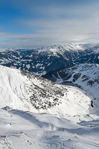 Síközpont Zillertal - Tirol, Ausztria. — Stock Fotó