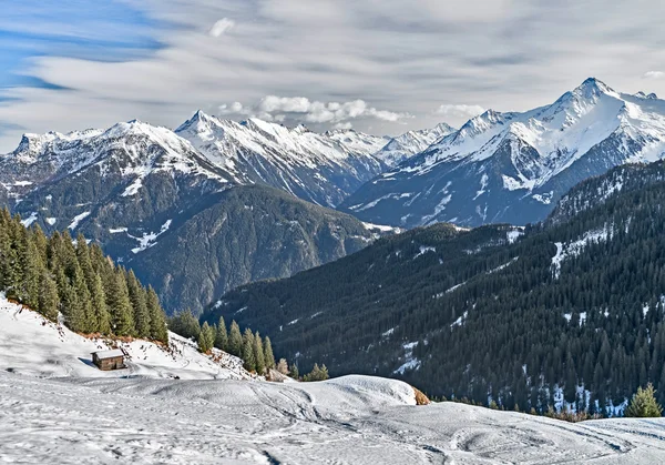 Narciarski Zillertal - Tirol, Austria. — Zdjęcie stockowe