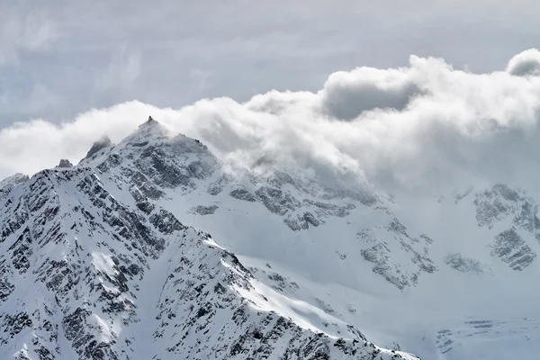 Mountain Baksan valley, Elbrus and Cheget, Russia. — Stock Photo, Image