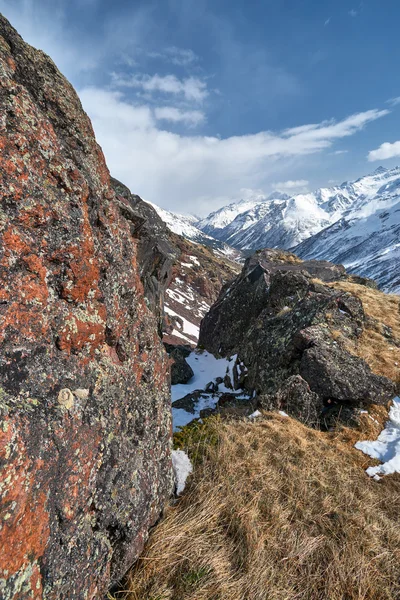 Mountain Baksan valley, Elbrus and Cheget, Russia. — Stock Photo, Image