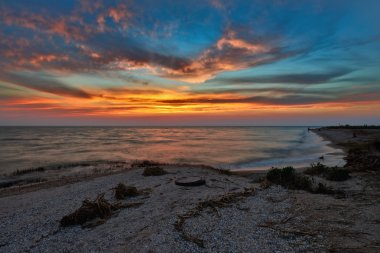 Doljanskaya spit in the Dolzhanka, Krasnodar Region, Russia. clipart