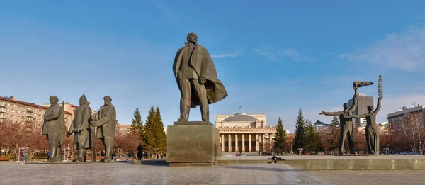 Centralny plac w Nowosybirsku. — Zdjęcie stockowe