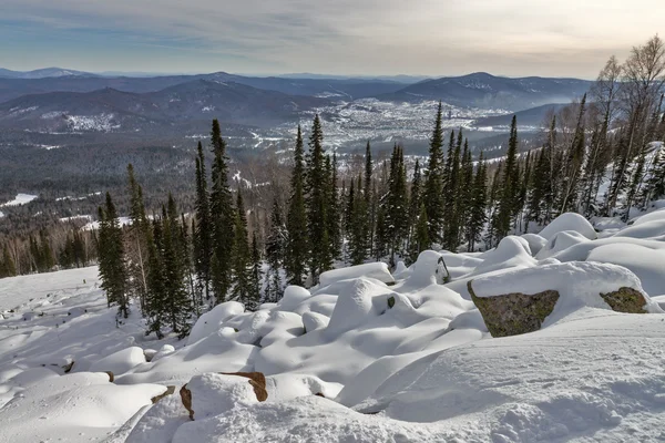 Ski resort sheregesh, regionie Kemerowo, Rosja. — Zdjęcie stockowe