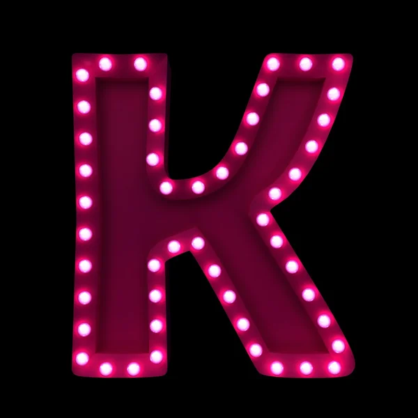 Neon letter k — Stock Photo, Image