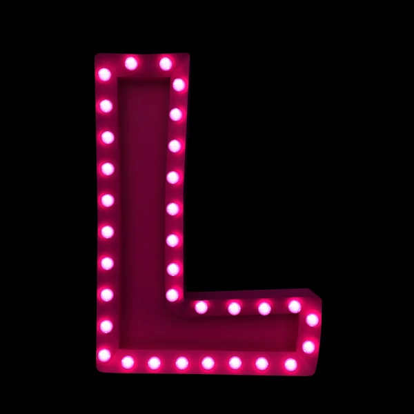 Neon letter l — Stock Photo, Image