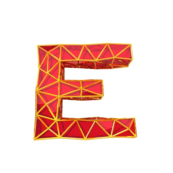 Buchstaben aus rotem Glas in Gold — Stockfoto