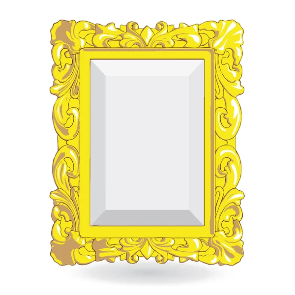 Vector gold vintage frame isolated on white background — Stock Vector