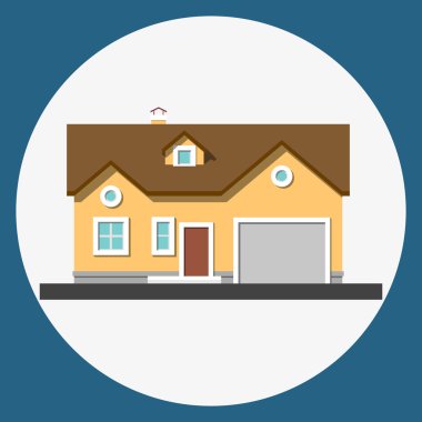 ev inşa düz simgesi