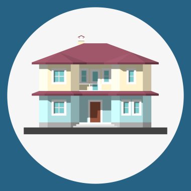 ev inşa düz simgesi