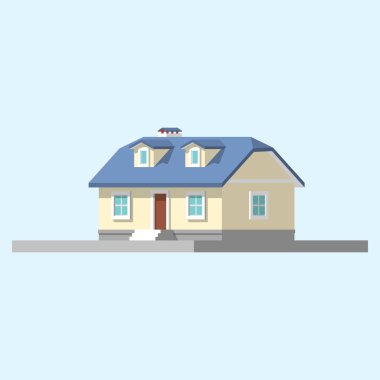 bir özel ev izometrik görüntü