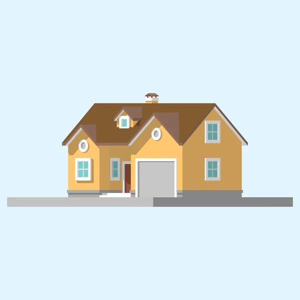Isometric image of a private house — Stock Vector