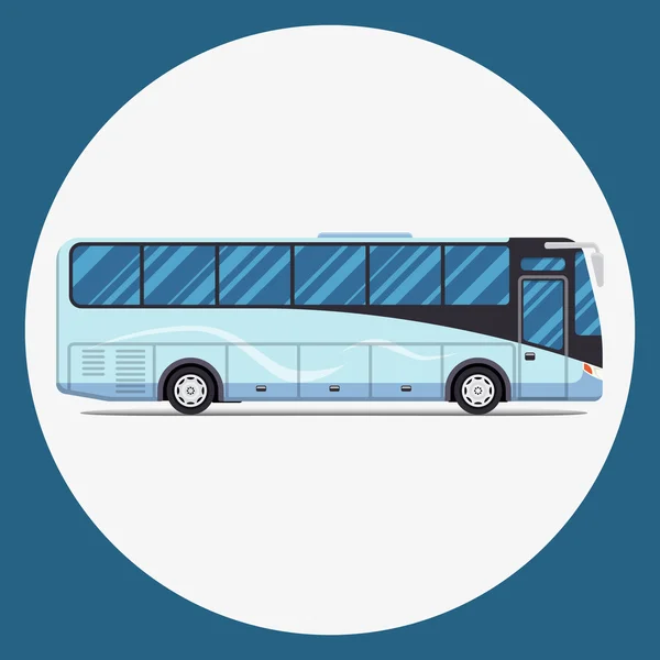 Transporte de autocarro sity definido. Design plano moderno . — Vetor de Stock