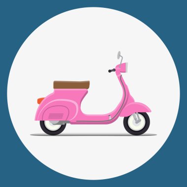 Motosiklet düz vektör çizim