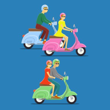 Motosiklet düz vektör çizim