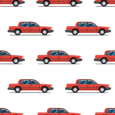 kırmızı araba limuzin Sedan seamless modeli