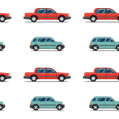 kırmızı araba limuzin Sedan seamless modeli