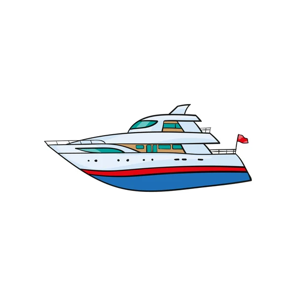 Gyerekek játék yacht — Stock Vector