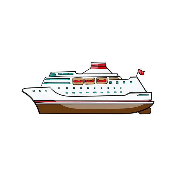 Çocuklar oyuncak gemi cruise — Stok Vektör