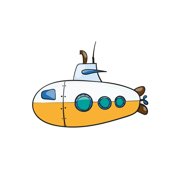 Kids toy submarine — Stock Vector