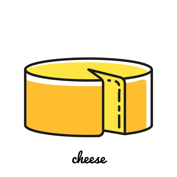 Εικονίδιο τυρί τέχνης γραμμή. Γράφημα στοιχείο — Διανυσματικό Αρχείο