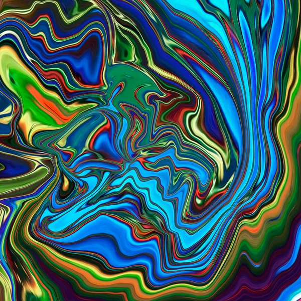 Abstrakt Farverig Akryl Pour Maling Hæld Kunst Flydende Marmor Overflader - Stock-foto