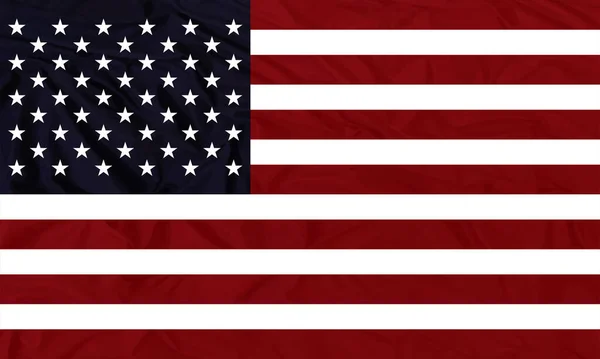 Realistische Flagge Der Vereinigten Staaten Von Amerika Flagge Amerika Vektorillustration — Stockvektor