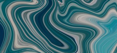 Mermer mavisi, beyaz, yeşil ve turkuaz soyut arkaplan. Sıvı mermer deseni. Su elementi.