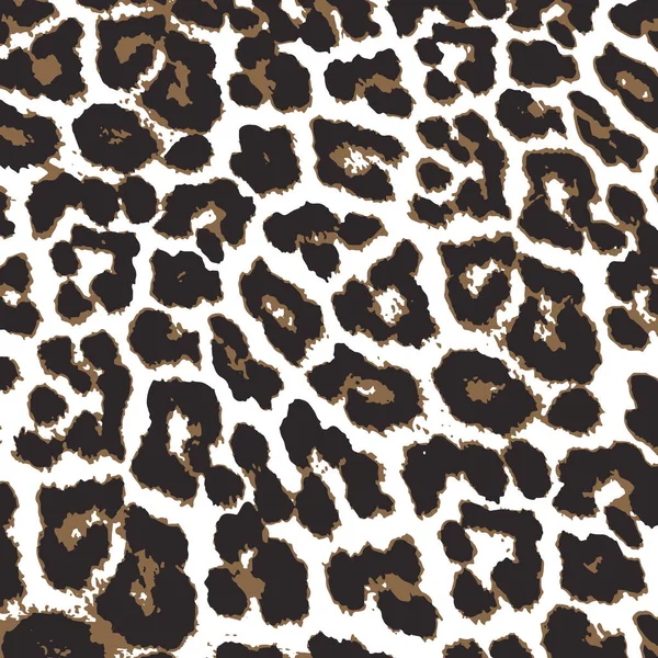 Leopard Pattern Animal Fur Leopard Spotted Skin Texture Vector Illustration — Stock Vector