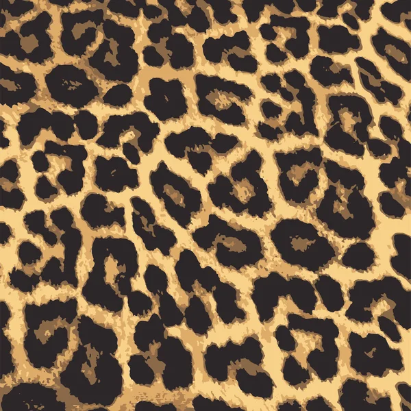 Leopardmönster Djurpäls Leopardfläckig Hudstruktur Vektorillustration — Stock vektor