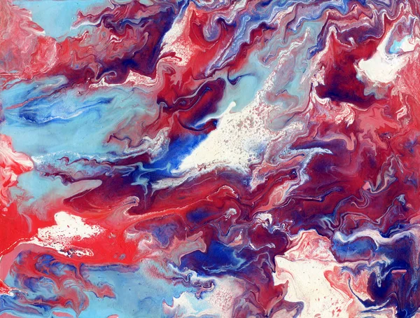 Fluid Art. Abstract colorful acrylic background. Liquid marble texture. Free-flowing inkscapes. Handmade marble texture. Acrylic pattern.