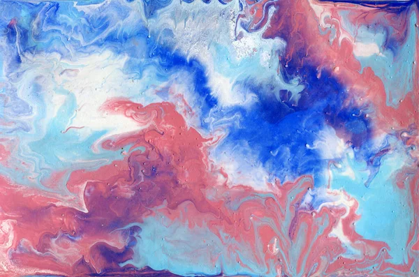 Fluid Art Abstract Colorful Acrylic Background Liquid Marble Texture Free — Stock Photo, Image