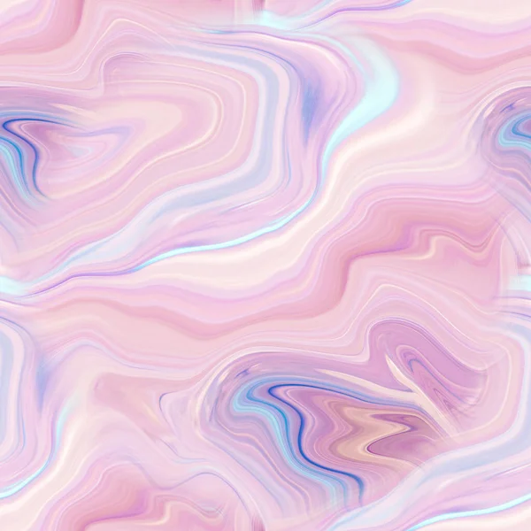 液体と液体の大理石のテクスチャとシームレスなパターン カラフルなパステルペイント ミックスカラー 抽象的な背景 — ストック写真