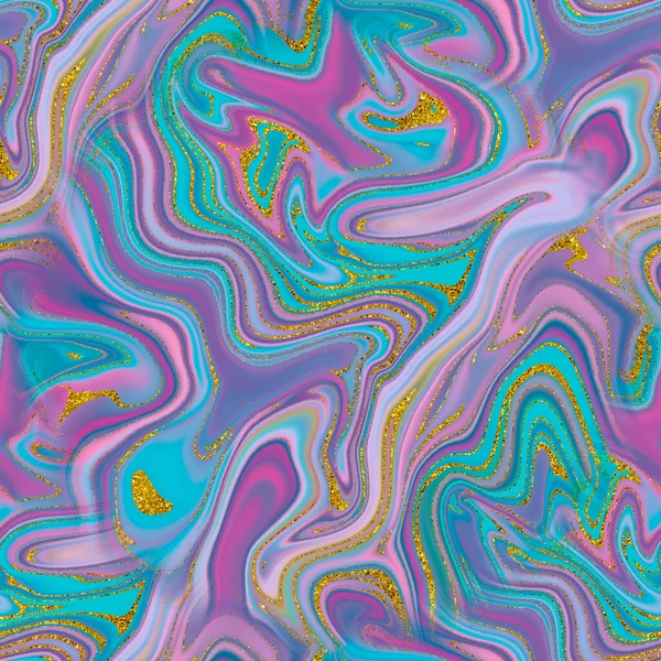 Seamless Pattern Liquid Fluid Marble Texture Colourful Acrylic Ink Paint — Stock Photo, Image