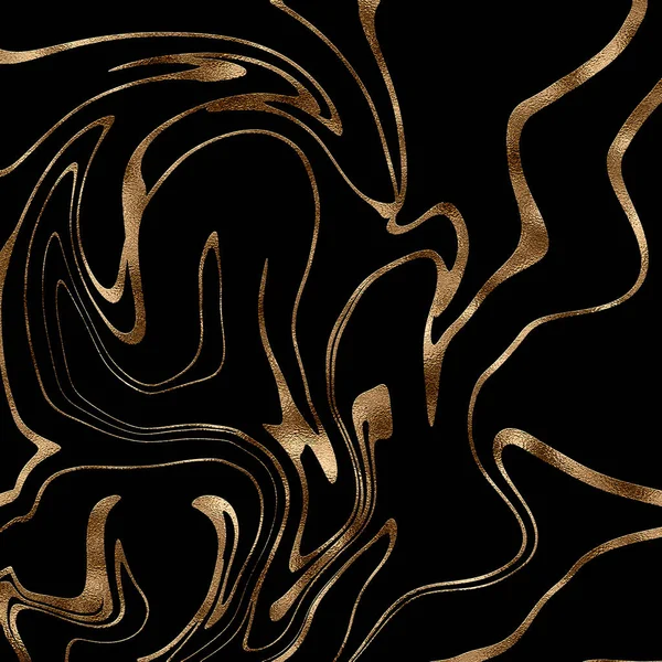 Жидкий Мрамор Черный Золотой Мраморный Фон Золотые Линии Мраморные Золотые — стоковое фото