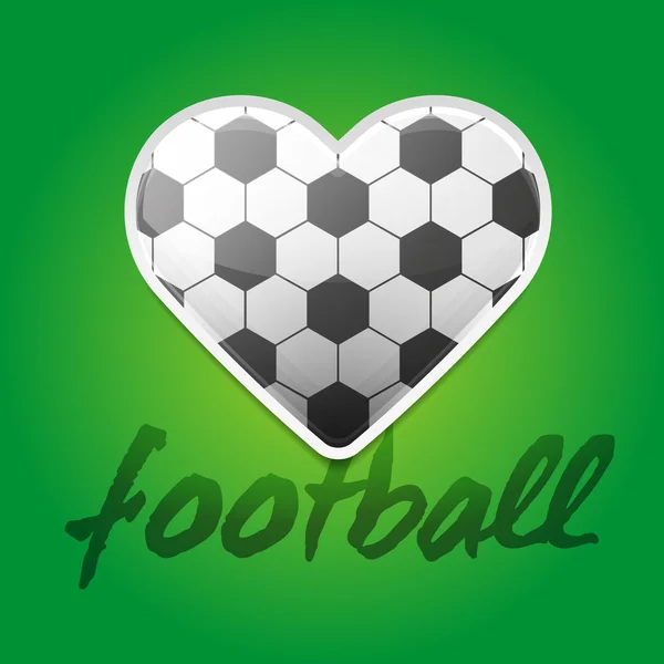 サッカー愛の背景 — ストックベクタ