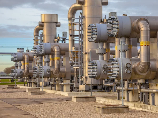 Hollandalı doğal gaz tesisi — Stok fotoğraf