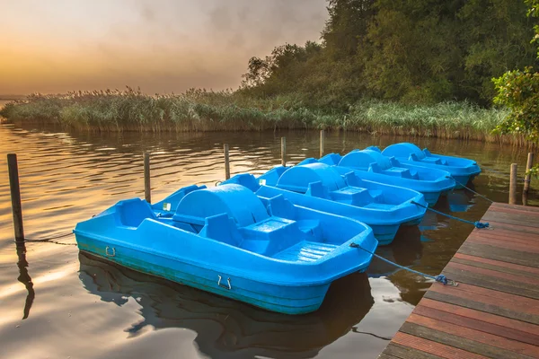 Blue Pedal Boats — Stock Photo, Image