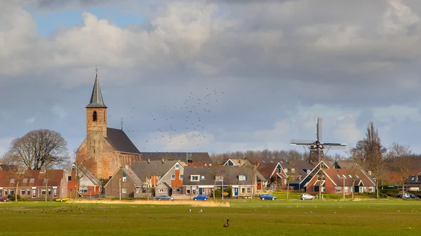 Malé vesničky scéna Nizozemsko — Stock fotografie