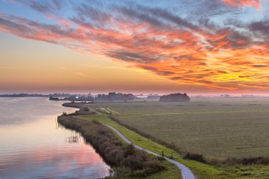 Hollanda Polder manzara havadan görünümü