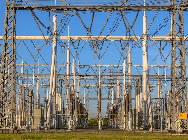 Overview of high voltage Power substation — Stock Photo, Image