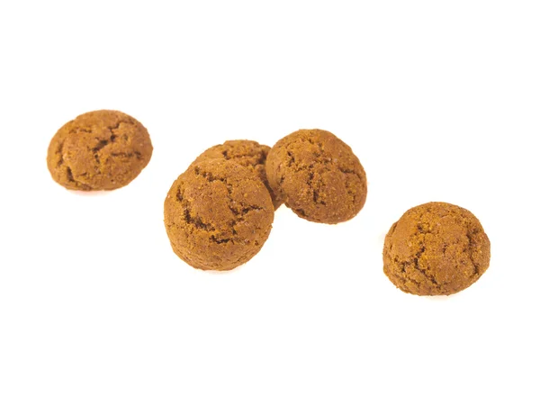 Cinque biscotti Pepernoten di fila — Foto Stock
