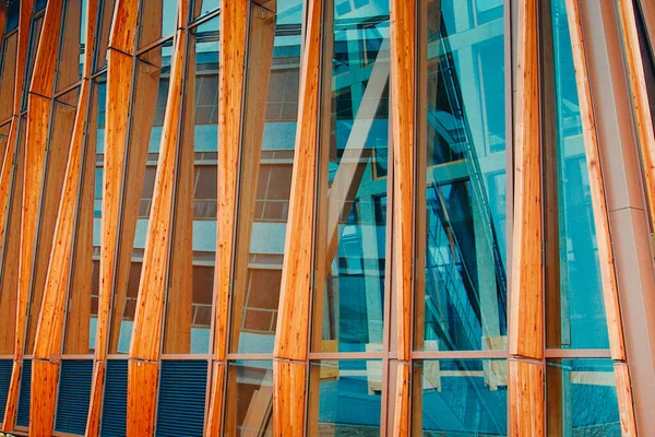 Detalle Arquitectónico Del Moderno Edificio Academia Sostenible Groningen Campus Países —  Fotos de Stock