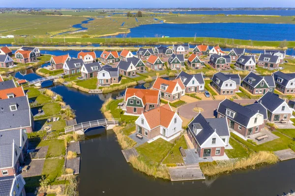 Aerial Scene Resort Poort Van Amsterdam Characterized Its Unique Location — Stock Photo, Image