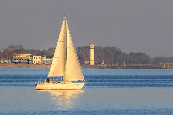 Sailing Ship Haringvliet Inlet Zeeland Province Netherlands — Stock Photo, Image