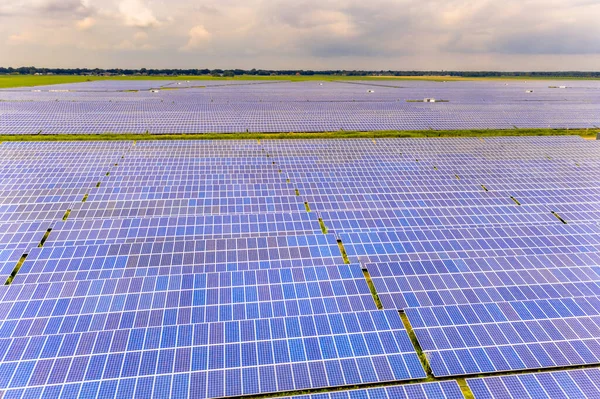 Solarpark Auf Holländischem Land Der Provinz Groningen Niederlande — Stockfoto