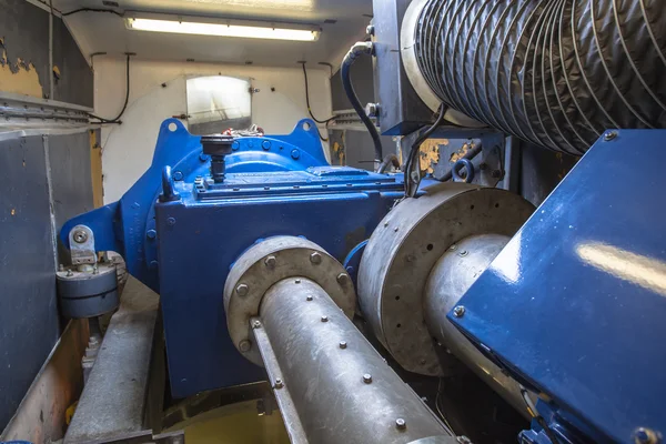 Interieur van de gondel behuizing van een windturbine — Stockfoto