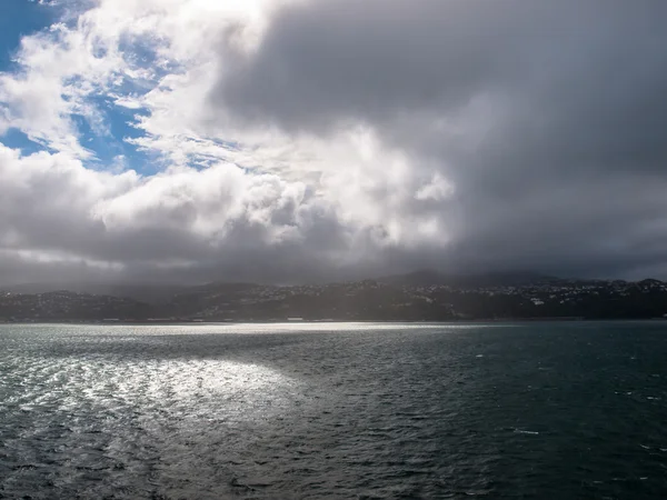 Voorkant van een depressie veld tijdens zwaar weer in Wellington H — Stockfoto